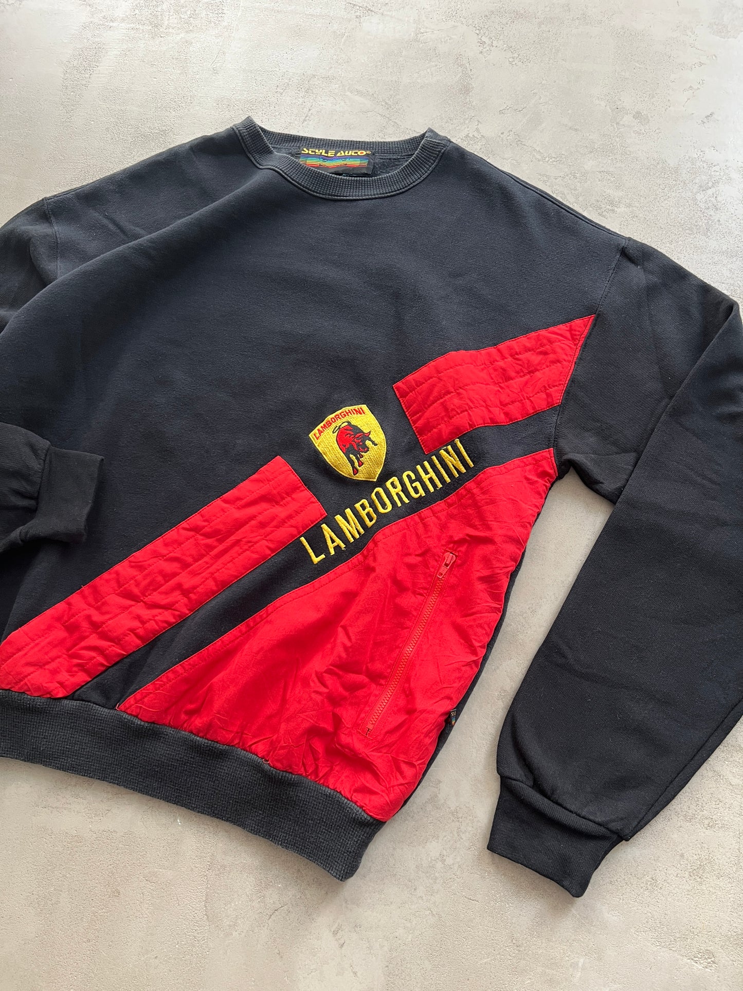 BLACK LAMBORGHINI SWEATER - 1990S - M/L