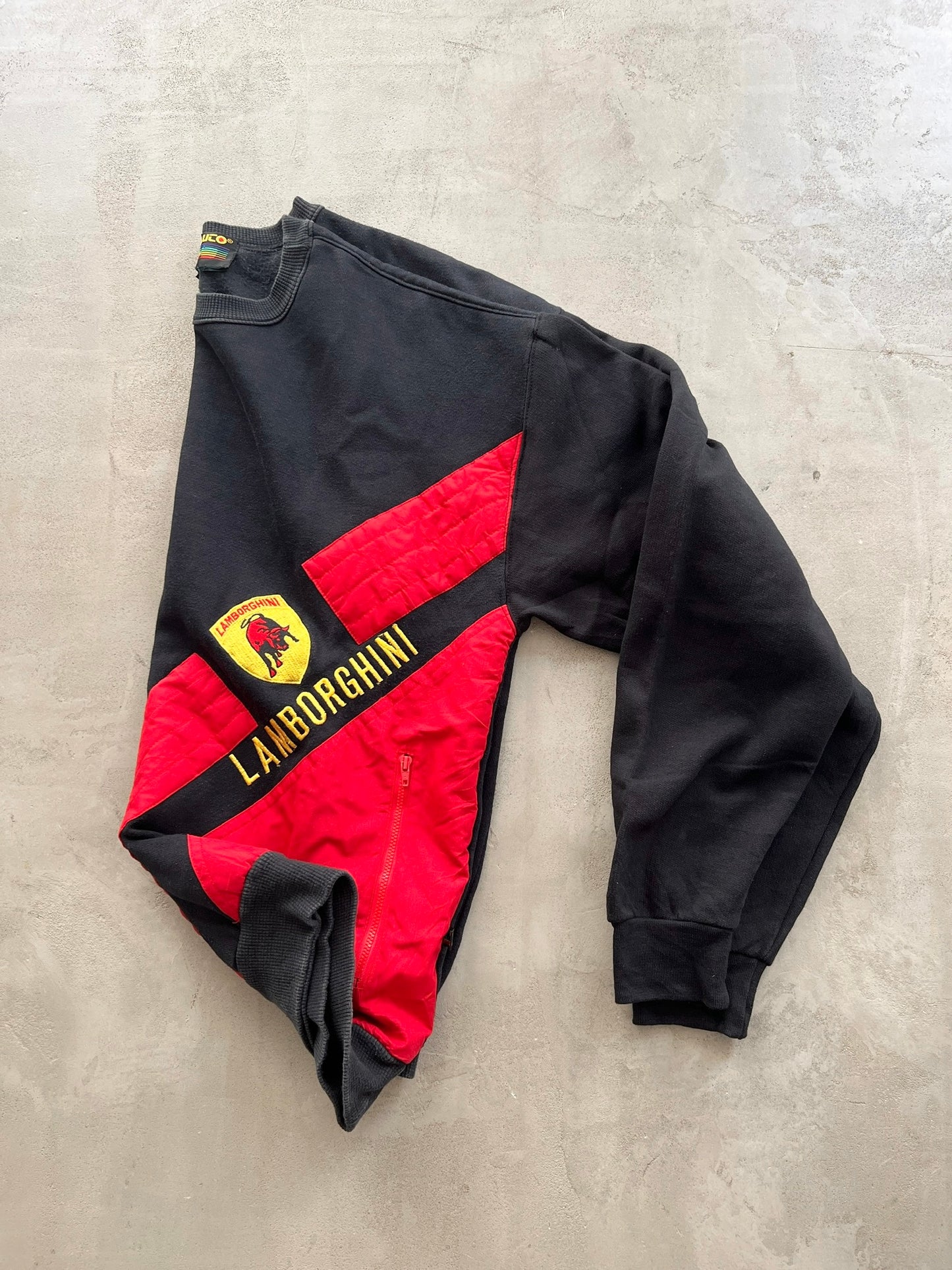 BLACK LAMBORGHINI SWEATER - 1990S - M/L