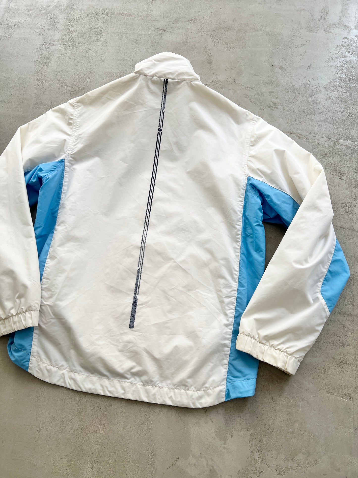 WHITE/BABY BLUE NIKE HEX TRACK JACKET - 2000S - M