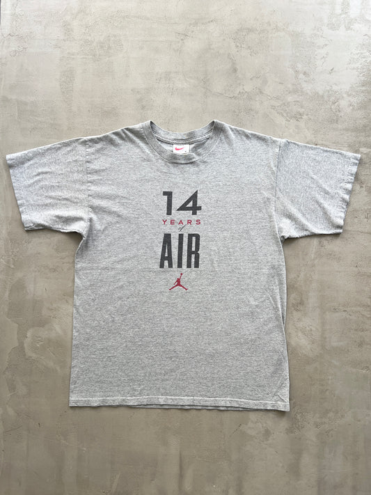 GREY AIR JORDAN TEE - 1990S - L