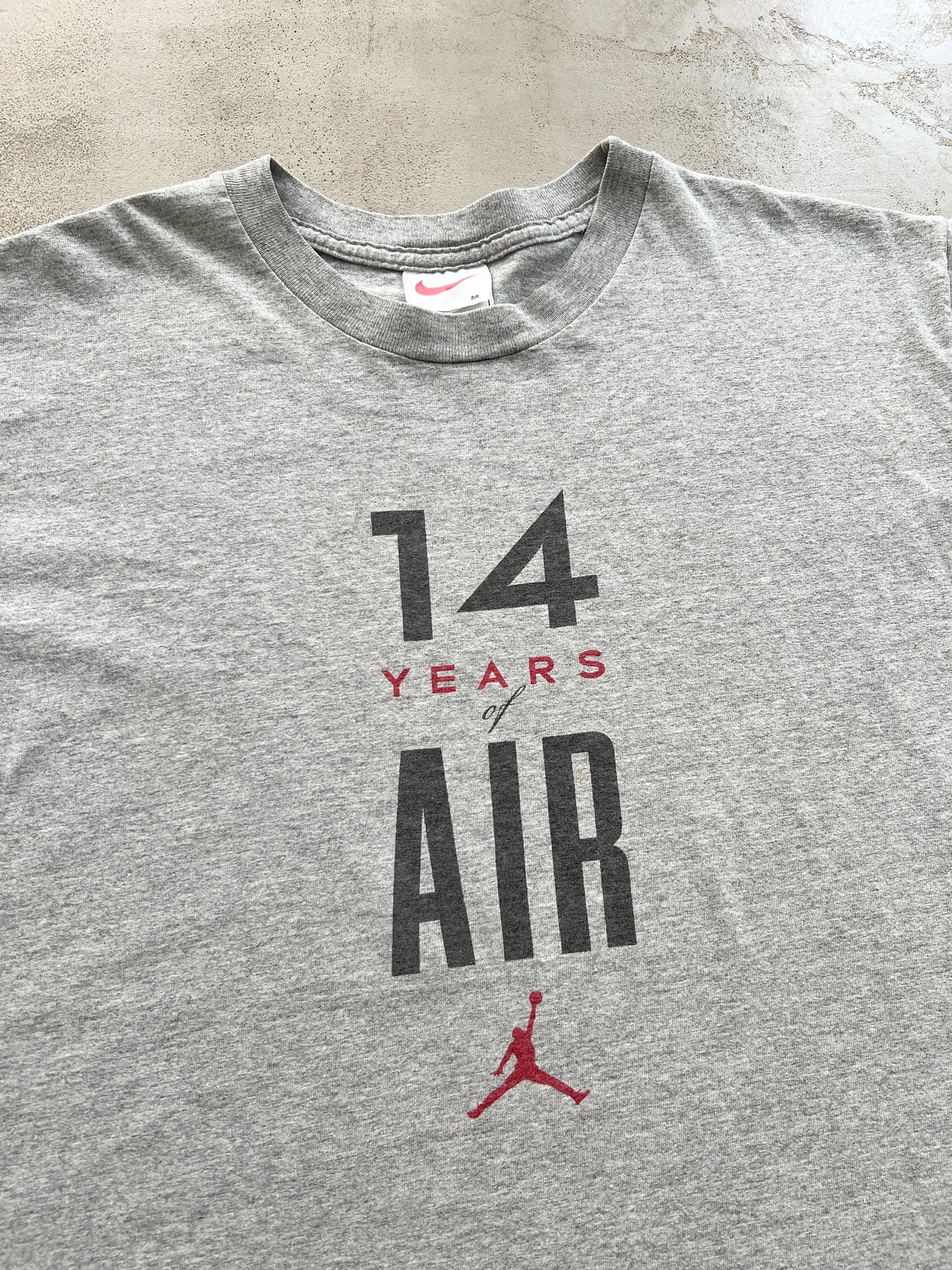 GREY AIR JORDAN TEE - 1990S - L