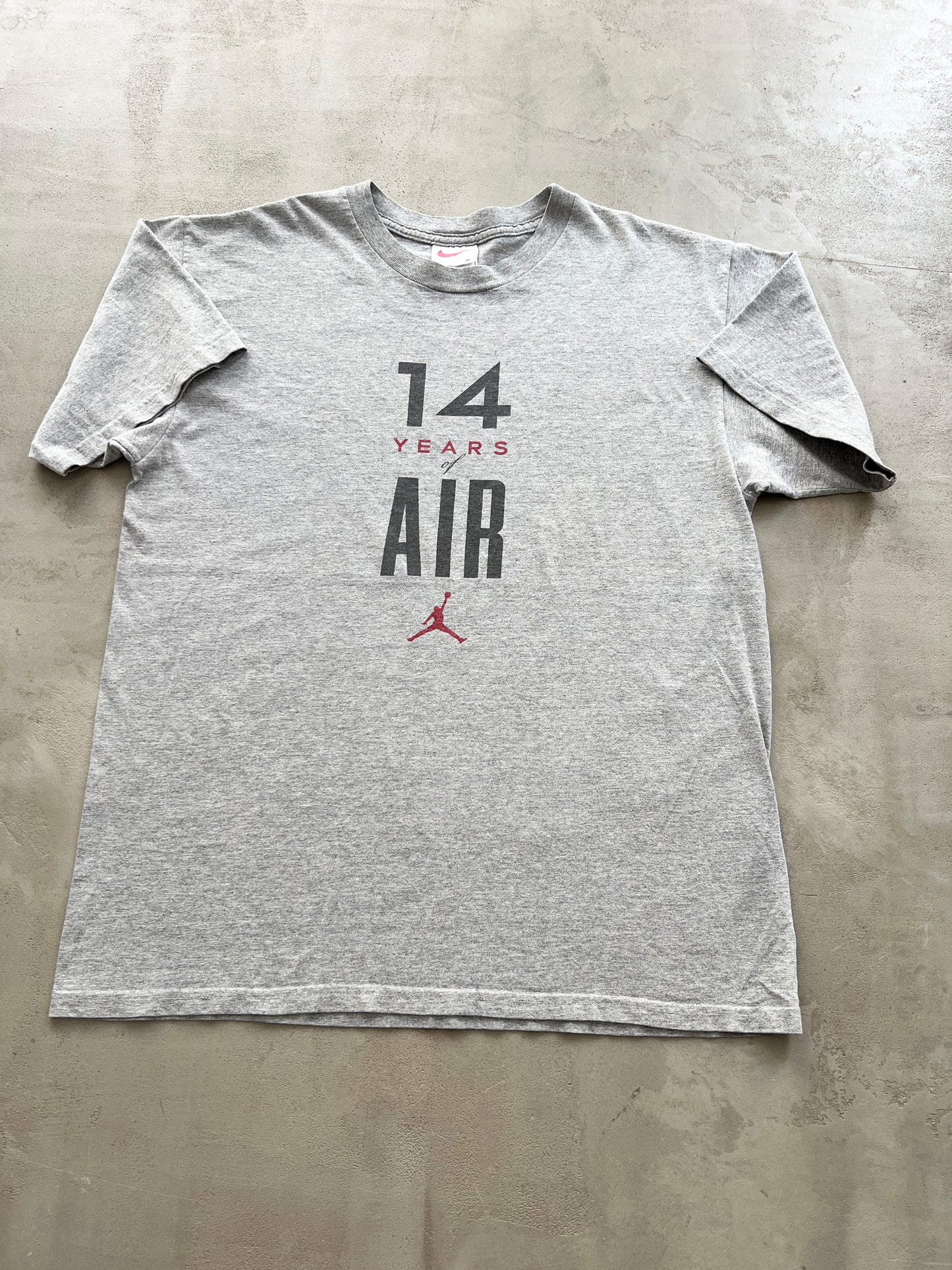 GREY AIR JORDAN TEE - 1990S - L