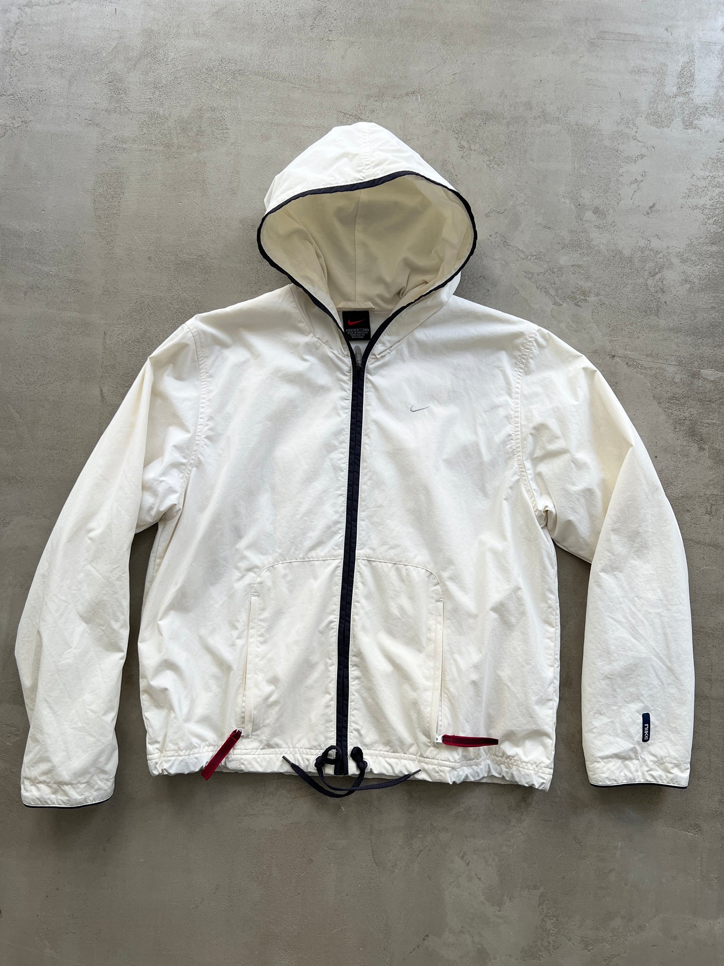 WHITE NIKE ZIP UP JACKET - 1990S - WMNS M/S